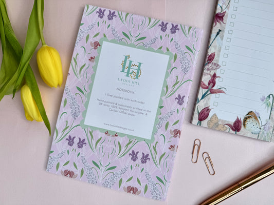 Spring Damask A5 Perfect Bound Notebook