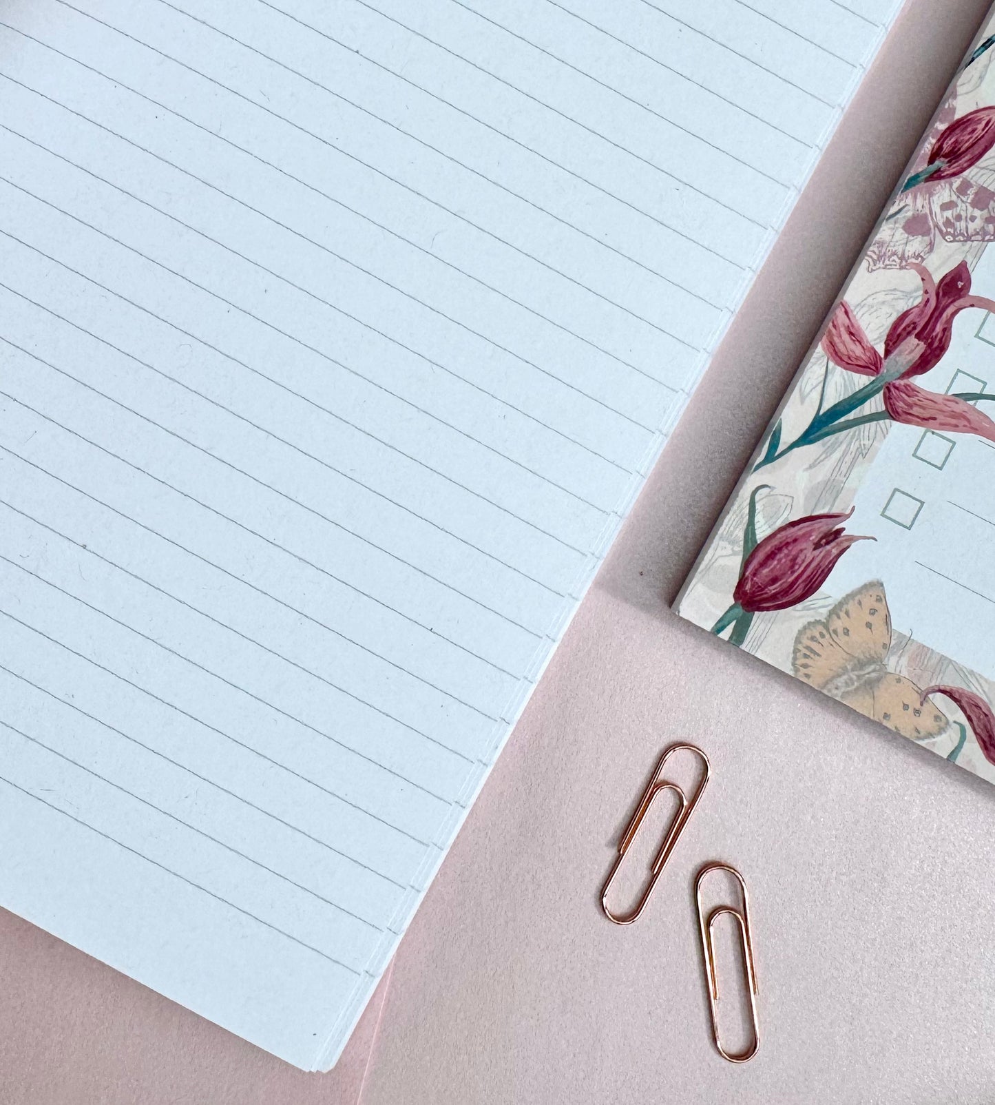 A5 Spring Damask Luxury Patterned & Lined Notebook