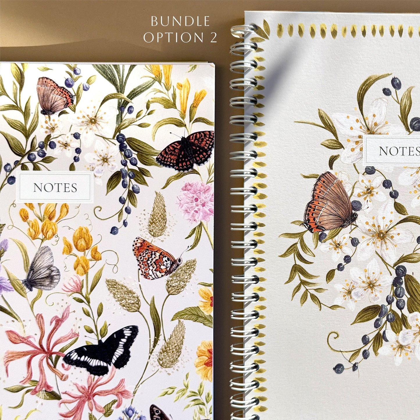 A5 Black Hairstreak British Butterfly Patterned & Lined Spiral Heritage Notebook - Lydia Hill Designs
