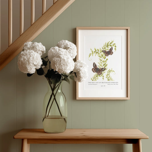 Grayling British Butterfly, Heritage Fine Art Archival Print - Lydia Hill Designs