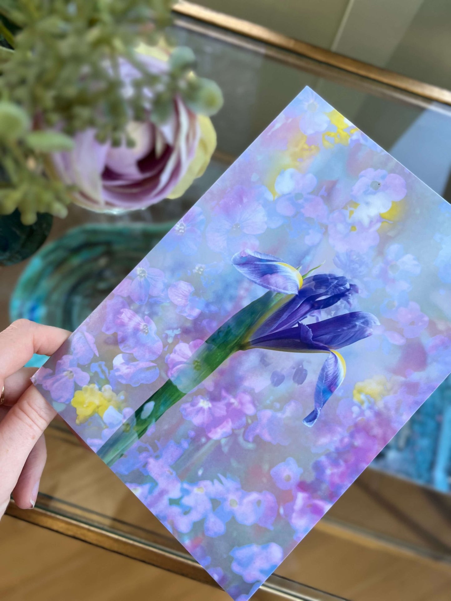 Iridescent Iris Portrait Classic Fine Art Print - Lydia Hill Designs