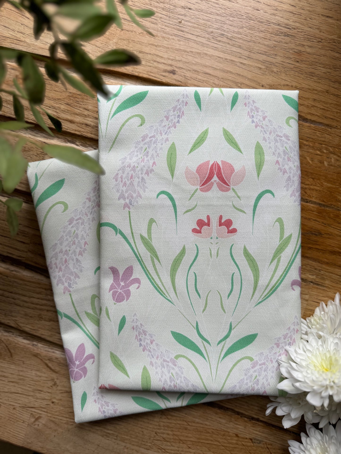 Spring Damask 100% Cotton Tea Towel