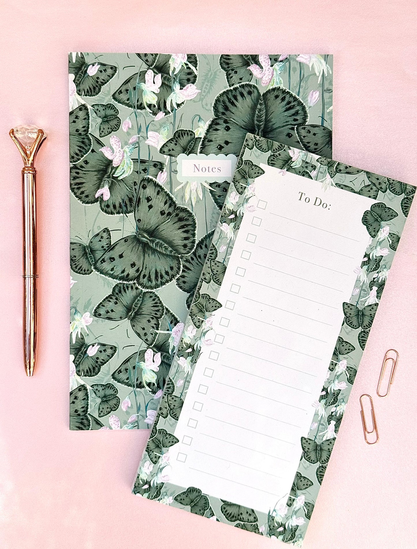 Copper Ghost Butterfly A5 Perfect Bound Notebook