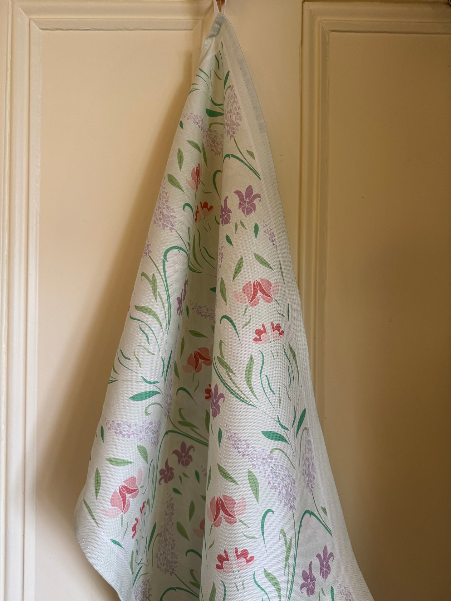 Spring Damask 100% Cotton Tea Towel