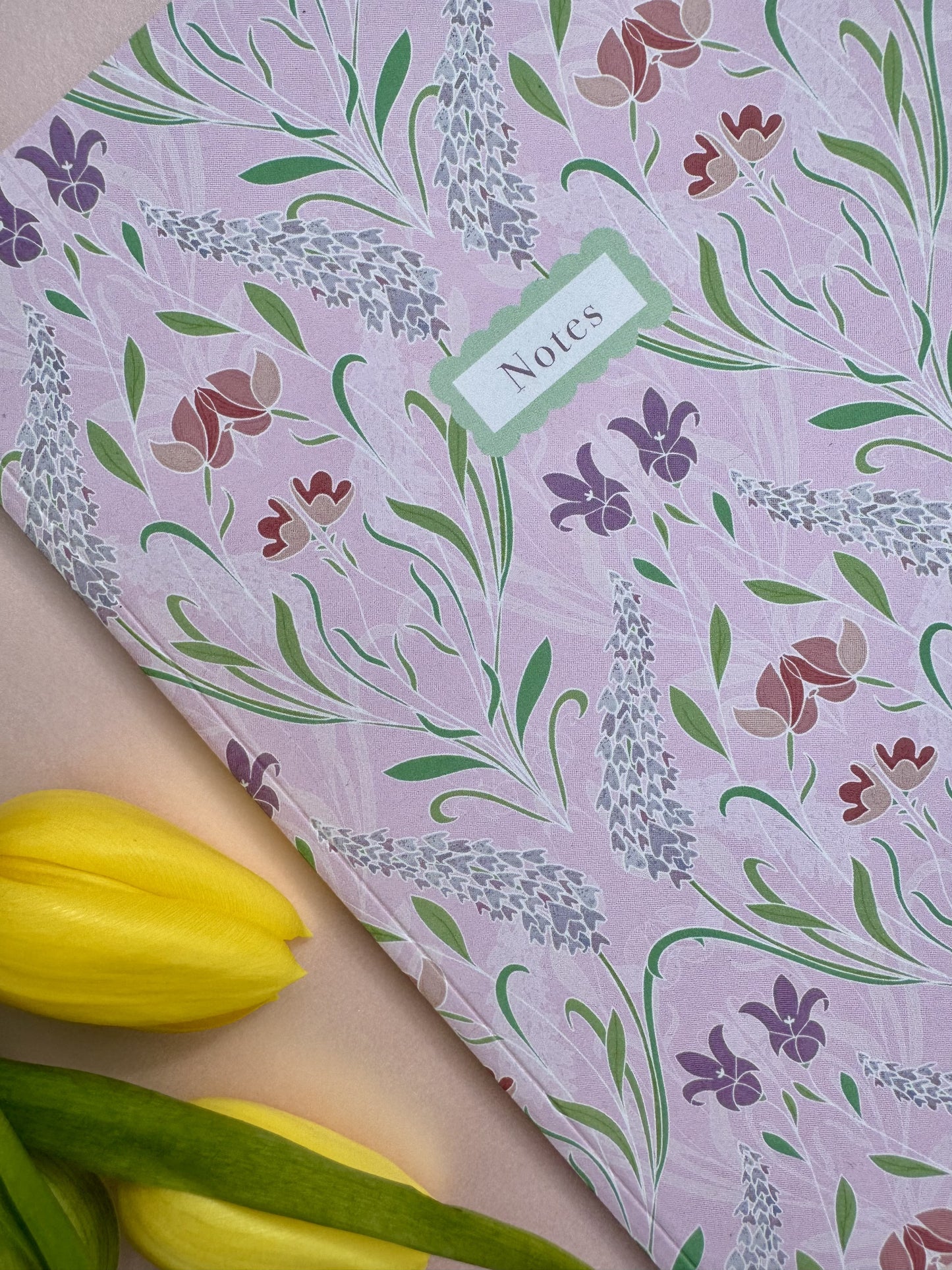 A5 Spring Damask Luxury Patterned & Lined Notebook