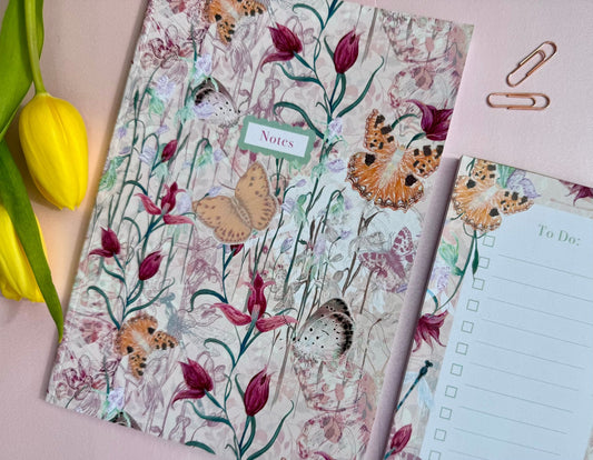 A5 Endangered Eden Luxury Patterned & Lined Notebook - Lydia Hill Designs