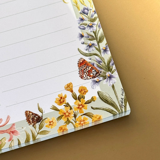 Blooming To - Do List, Patterned Heritage Notepad - Lydia Hill Designs