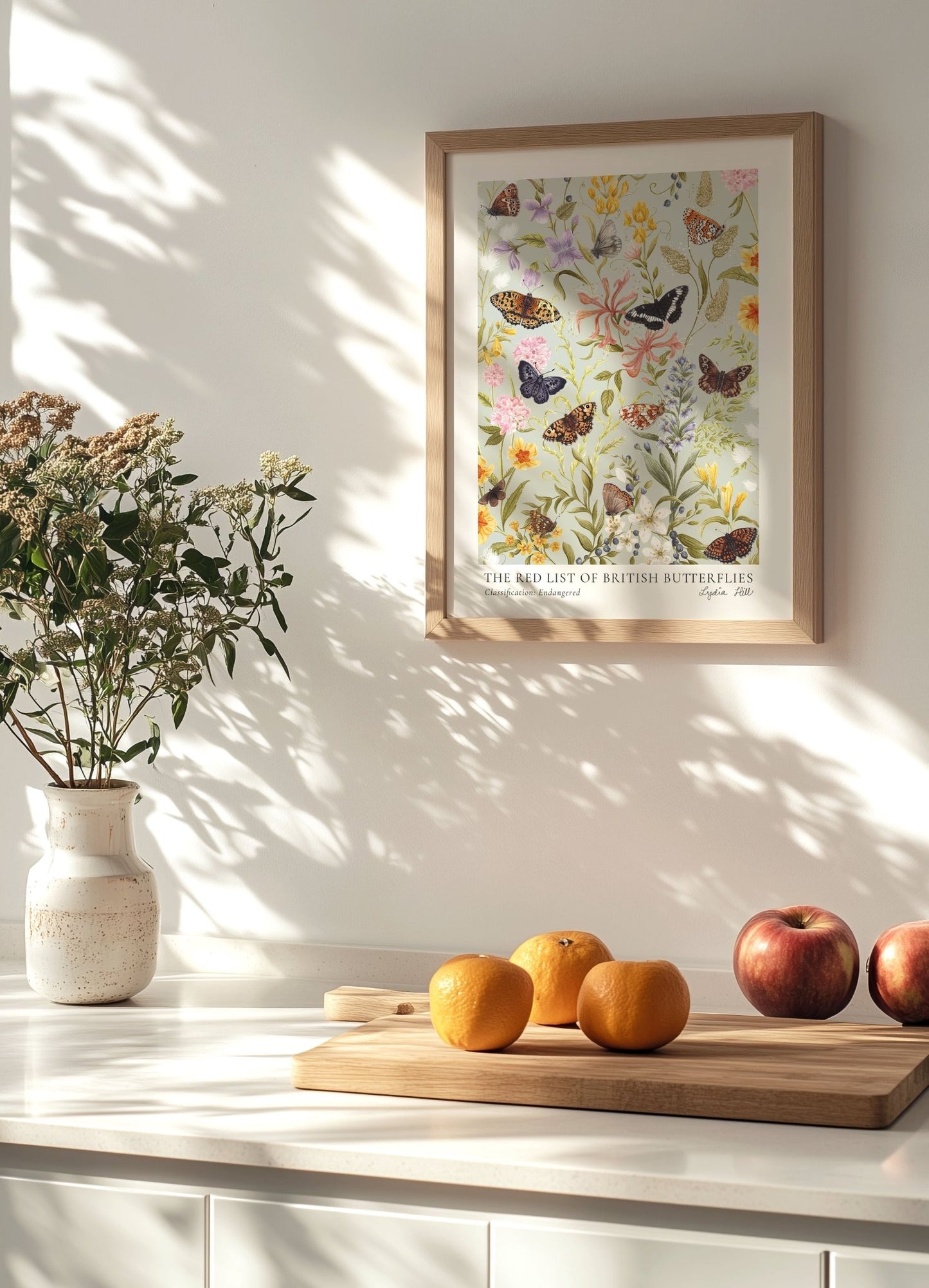 Endangered British Butterfly Colourblock Heritage Fine Art Print - Lydia Hill Designs