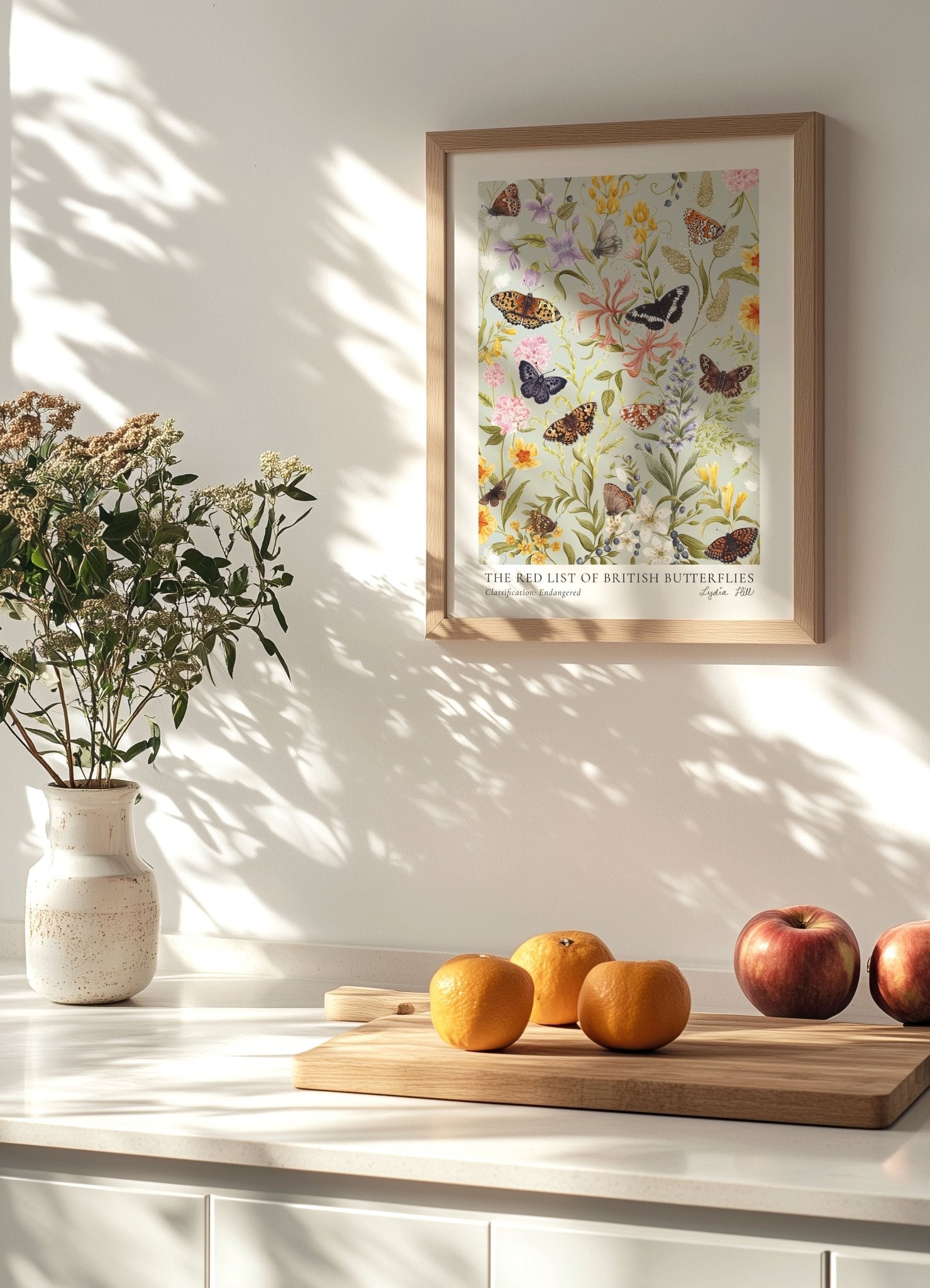 Endangered British Butterfly Colourblock Heritage Fine Art Print - Lydia Hill Designs