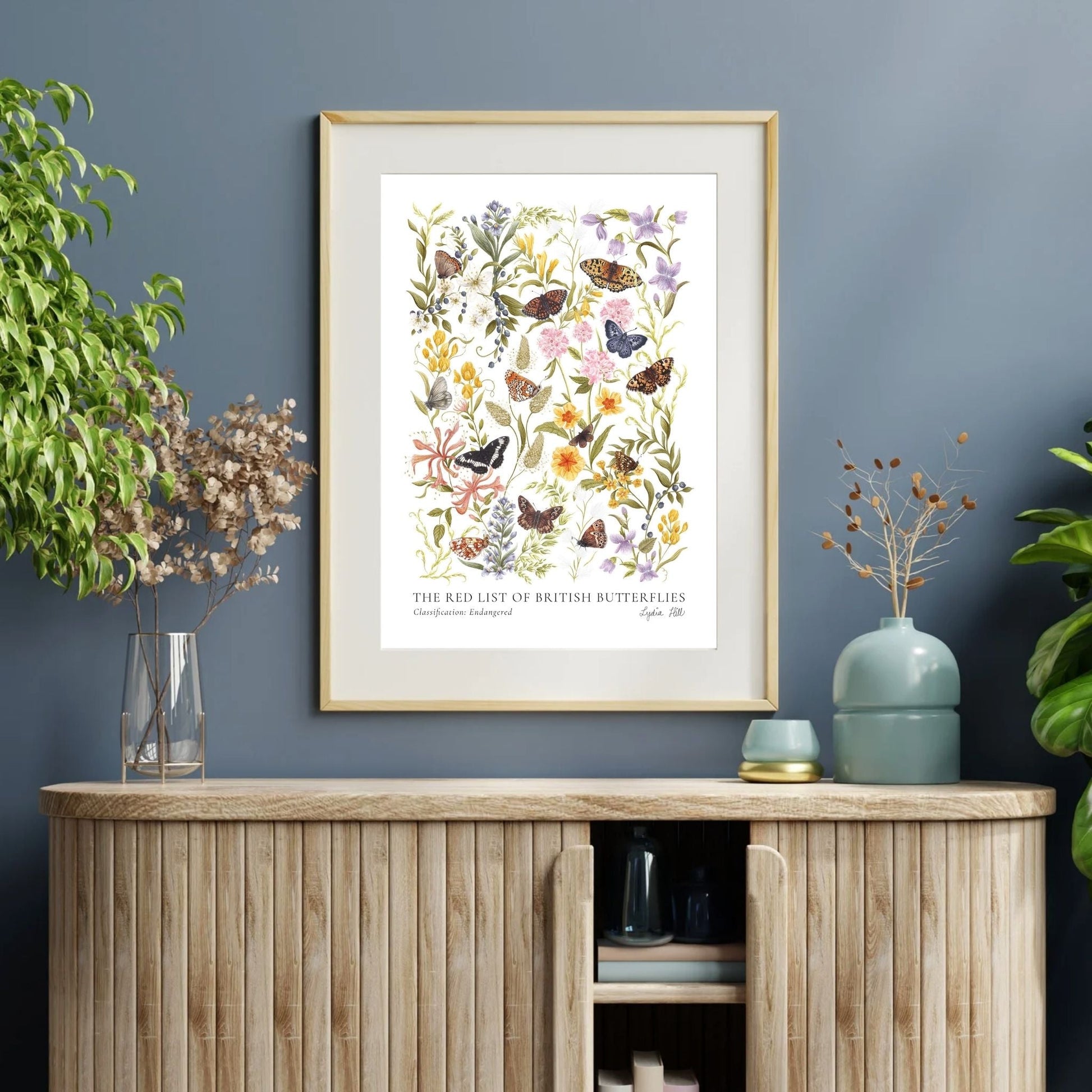 Endangered British Butterfly Heritage Fine Art Print - Lydia Hill Designs