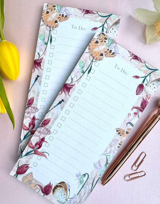 Endangered Eden To - Do List, Luxury Patterned Notepad - Lydia Hill Designs