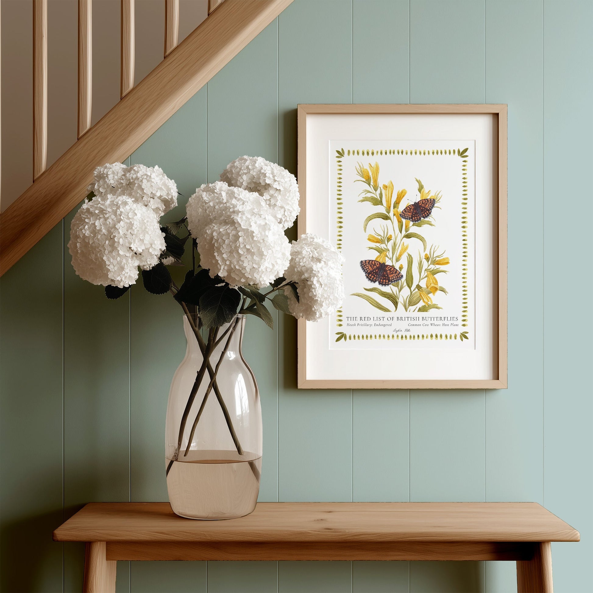 Heath Fritillary British Butterfly, Heritage Fine Art Archival Print - Lydia Hill Designs