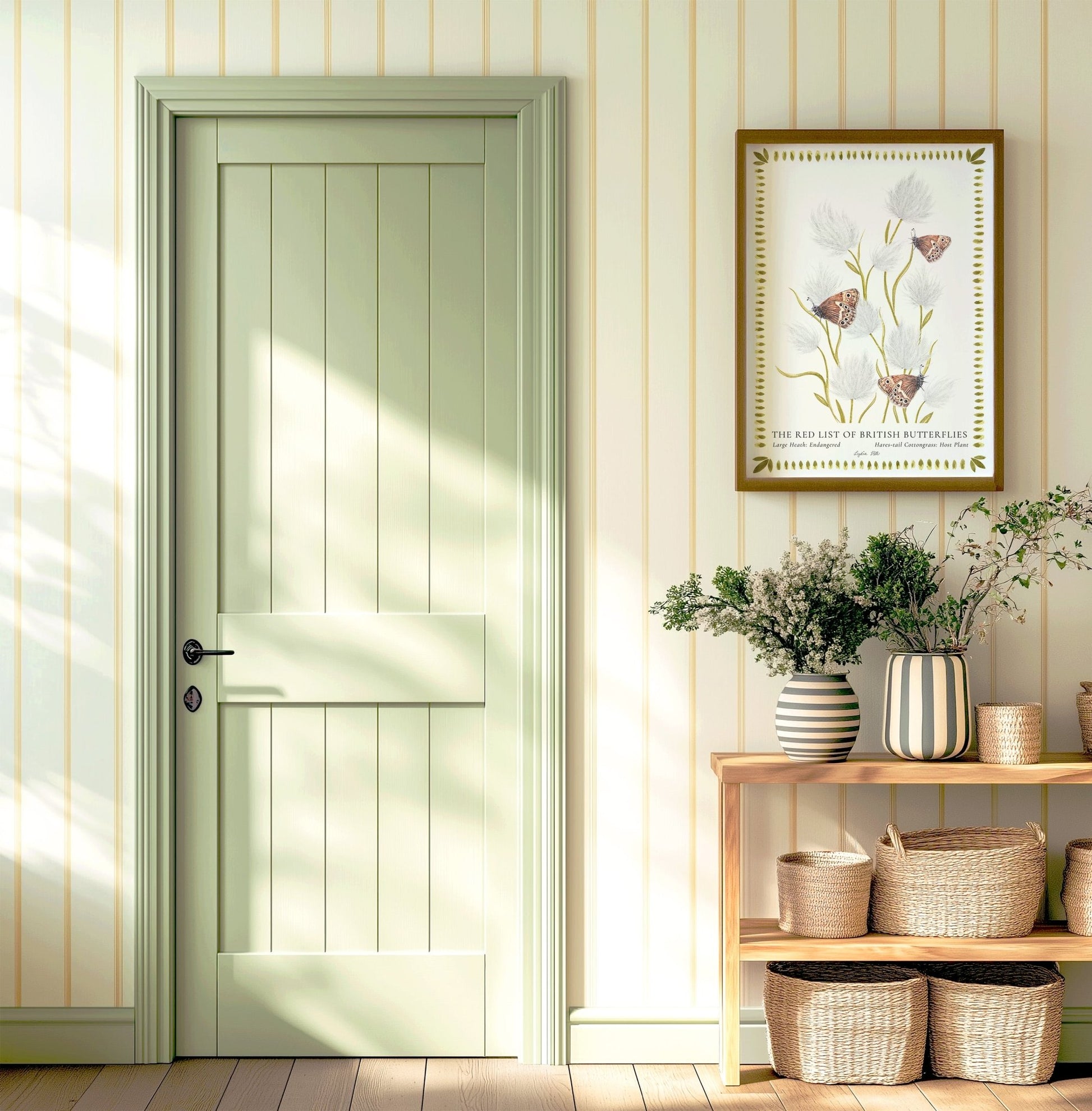 Large Heath British Butterfly, Heritage Fine Art Archival Print - Lydia Hill Designs