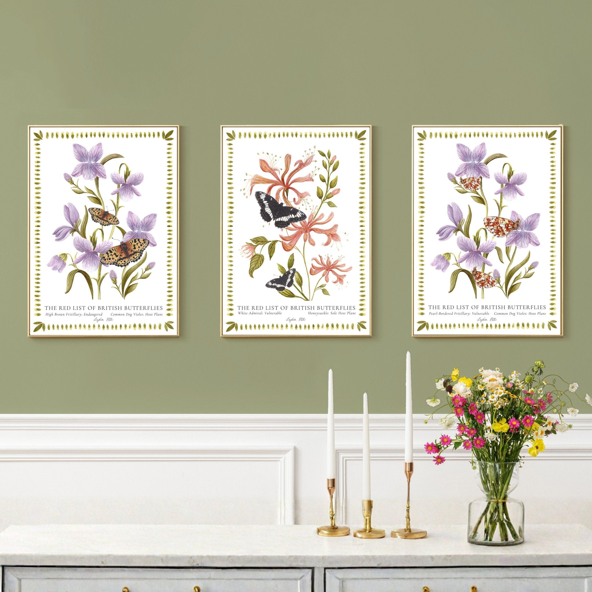 Pearl - Bordered Fritillary British Butterfly, Heritage Fine Art Archival Print - Lydia Hill Designs