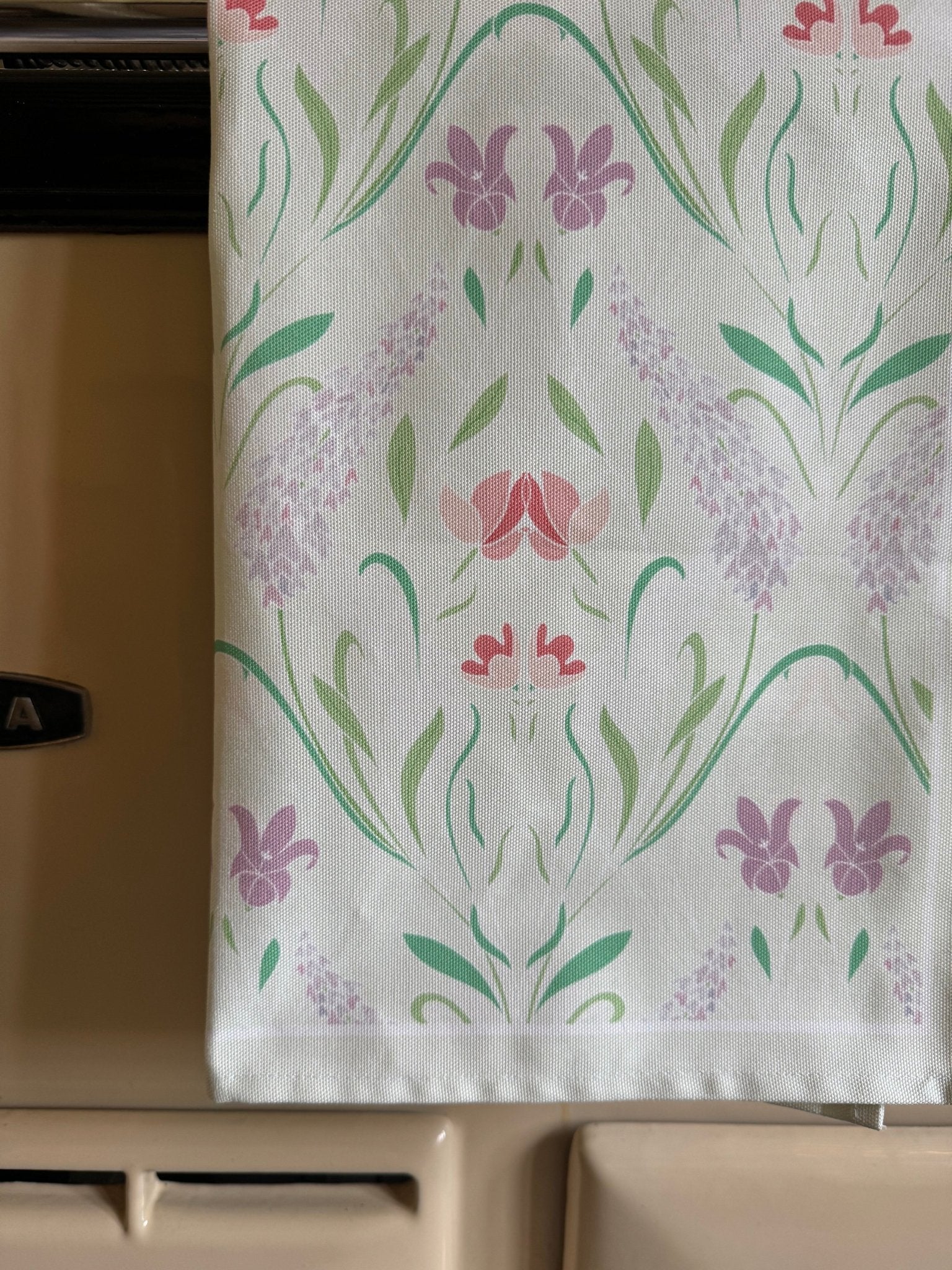 Spring Damask 100% Cotton Tea Towel - Lydia Hill Designs