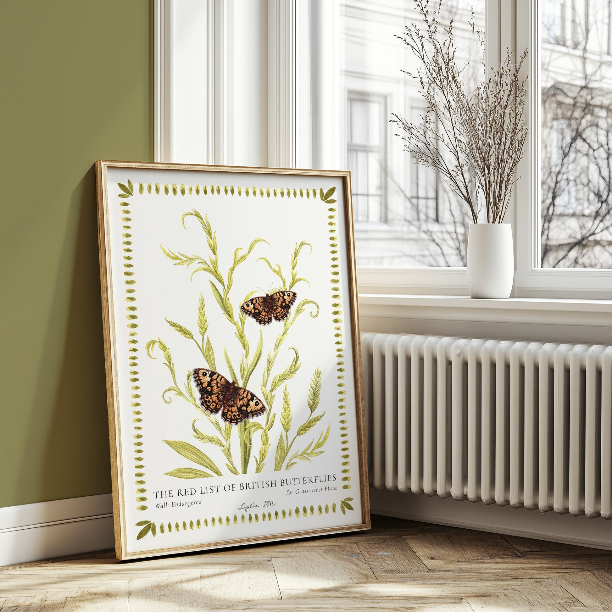 Wall British Butterfly, Heritage Fine Art Archival Print - Lydia Hill Designs