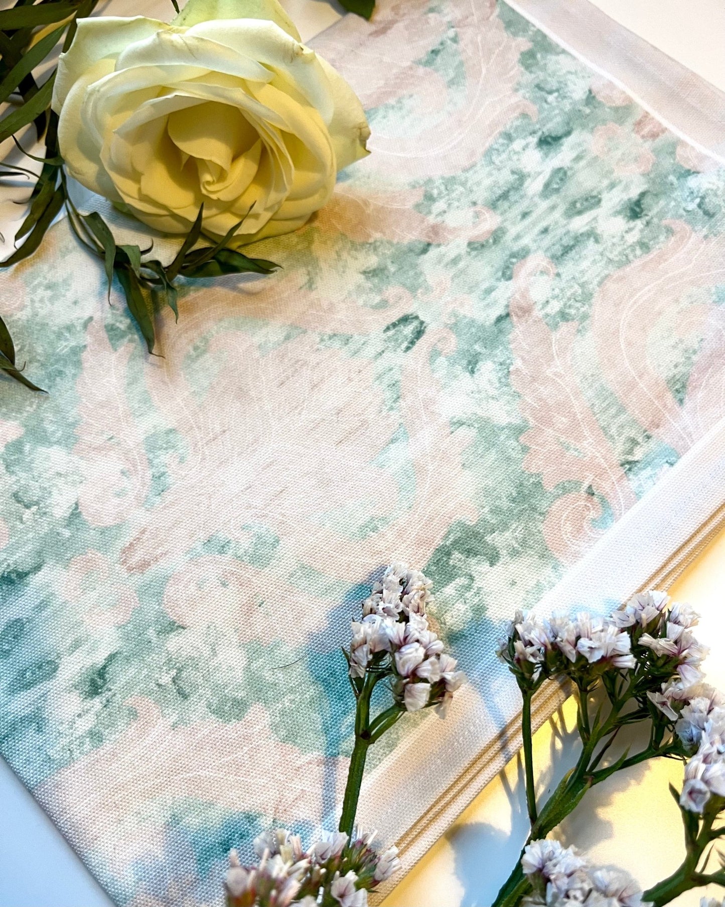 Wintergreen Damask 100% Cotton Tea Towel - Lydia Hill Designs