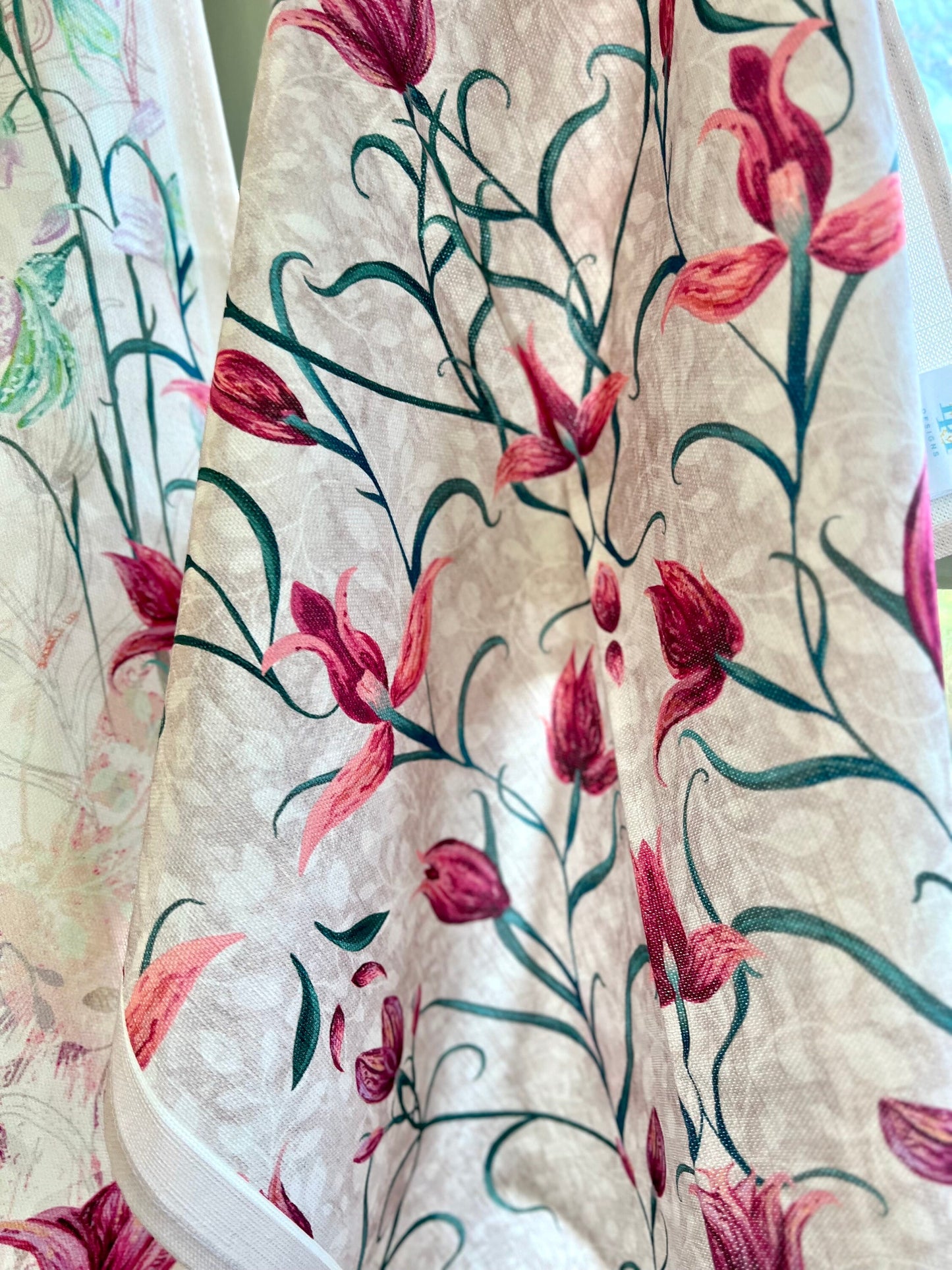 Red Helleborine 100% Cotton Tea Towel